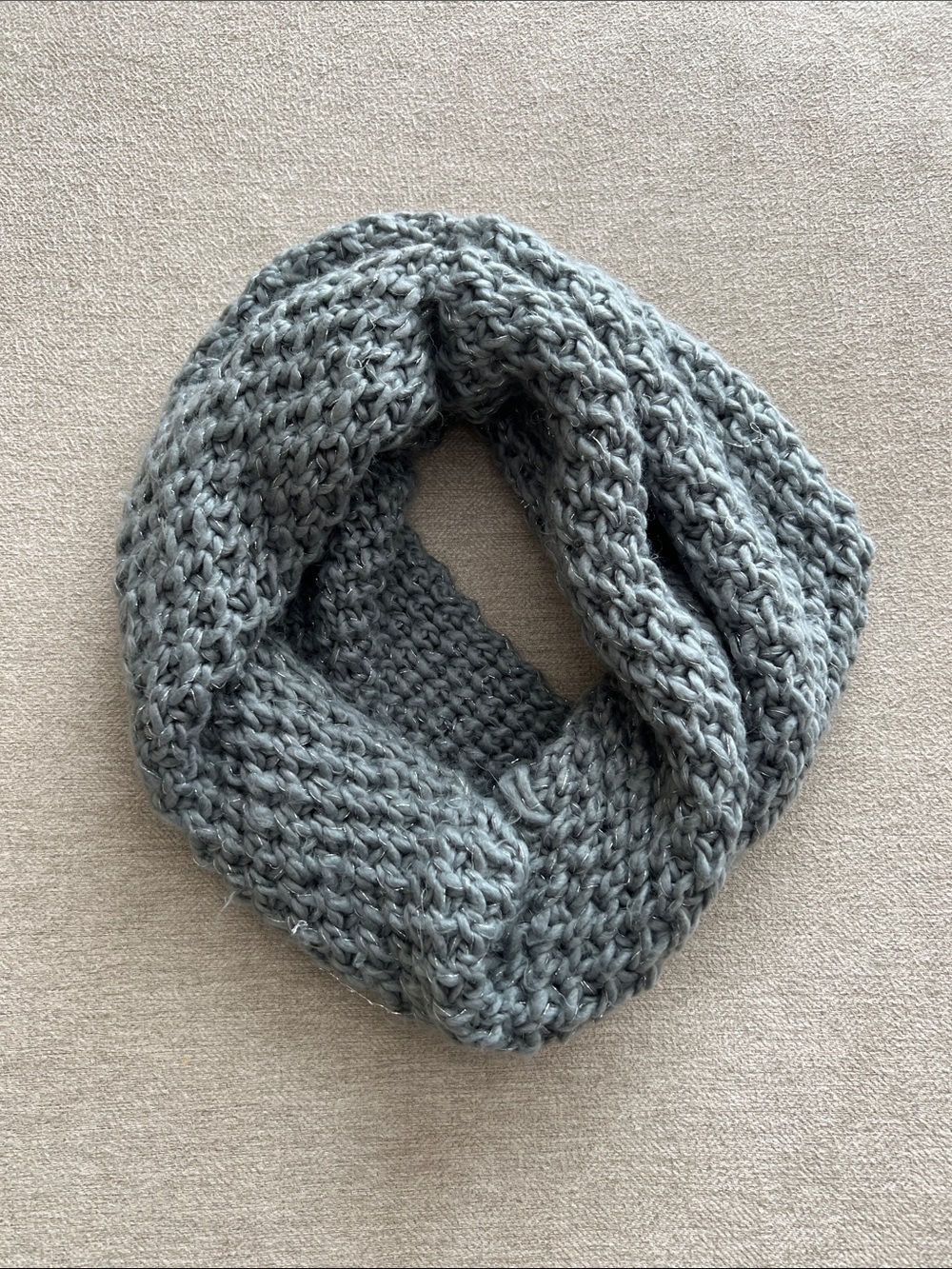Target Grey Chunky Knit Infinity Scarf